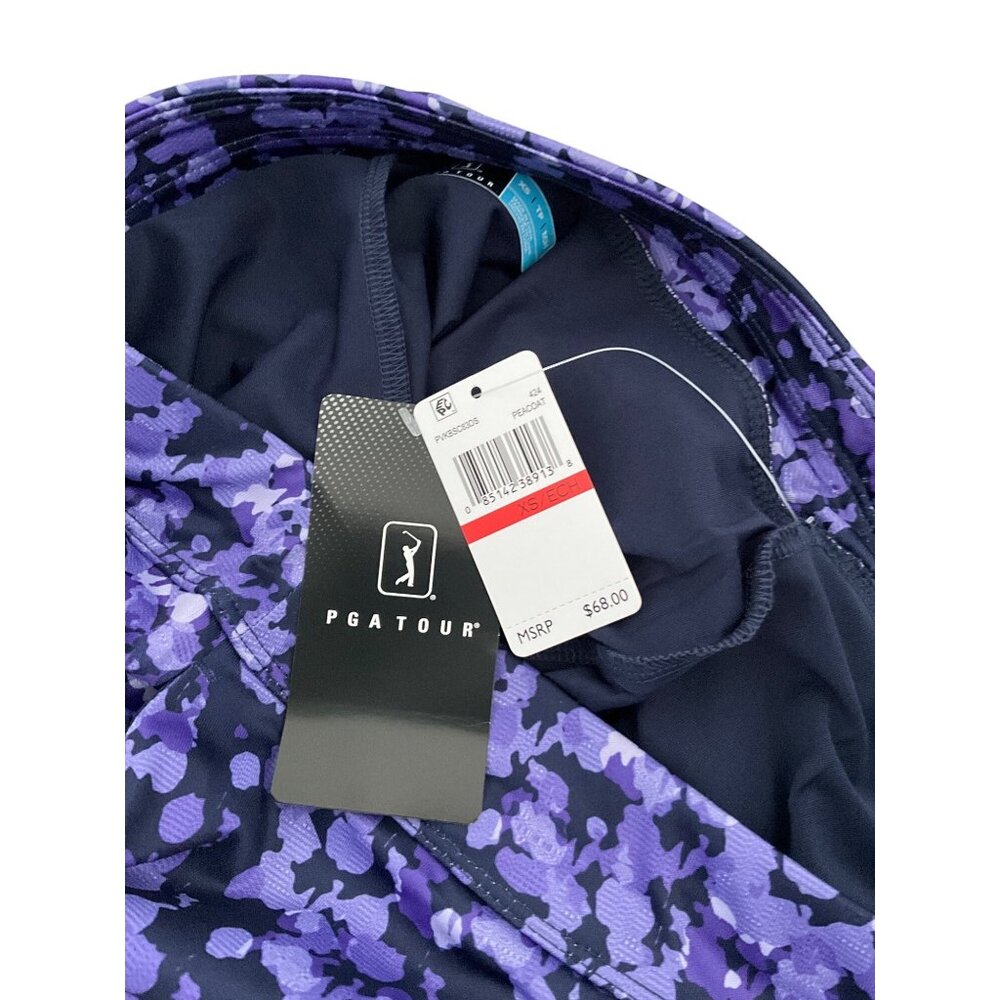 PGA Tour Womens XS Purple & Black Floral Patterned Skort - Picture 6 of 9